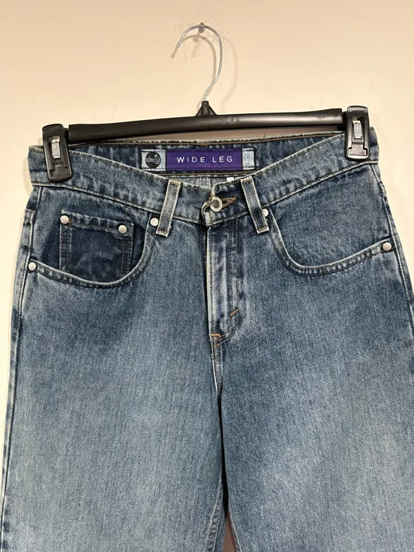 Vintage 90s Levis SilverTab Wide Leg Jeans Medium 5/6 Made in USA wide leg - Image 4