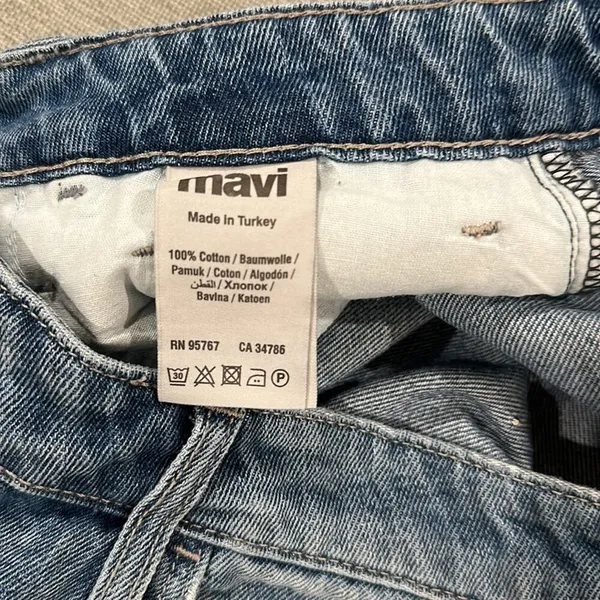 Mavi Jeans distressed Pearl Frieda denim mini skirt size large - Image 5