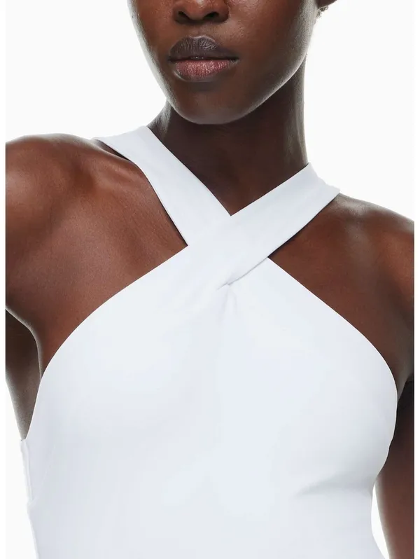 Babaton White Cross Neck Bodysuit XL NWT - Image 2