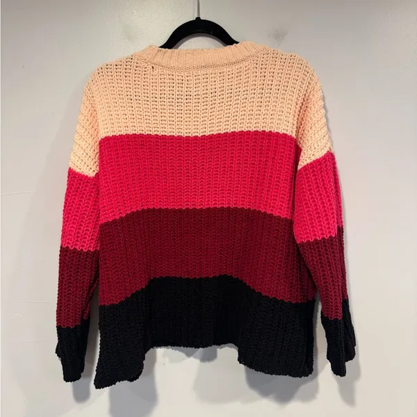Jun &‎ Ivy pink and black colorblock sweater - Image 3