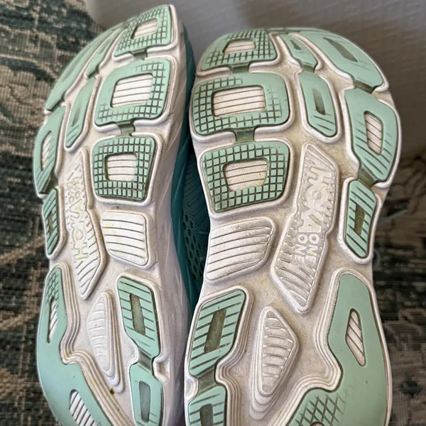 Hoka‎ One One Bondi 7 Shoes Womens Size 10.5 Blue Mesh Athletic Running Cushion - Image 9