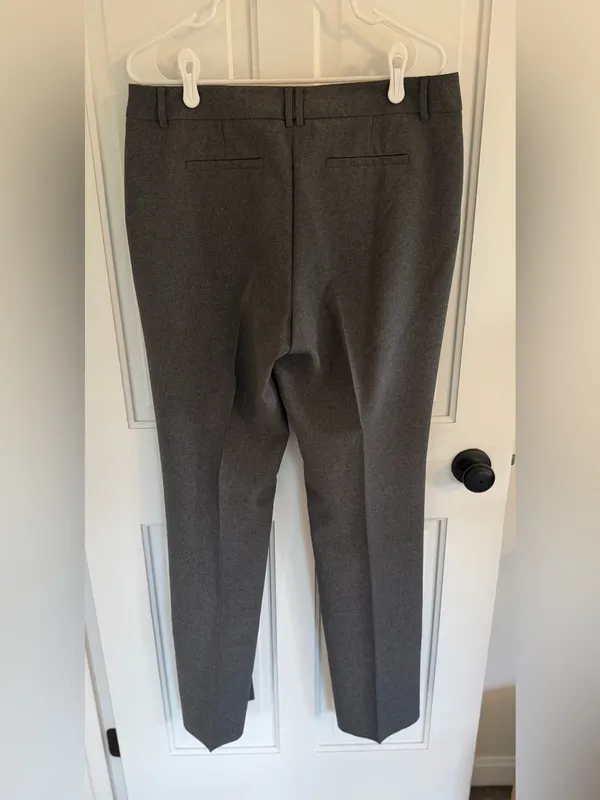 New York & Company Gray Straight Leg Dress Pants Size 12 Tall Career - Image 4