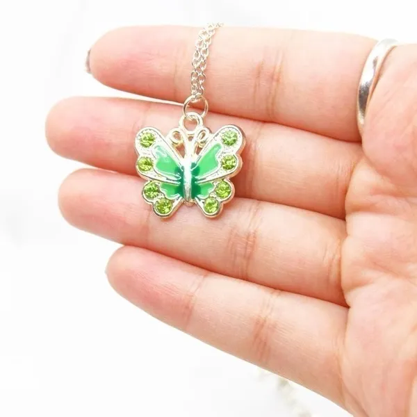 Green butterfly necklace - Image 2
