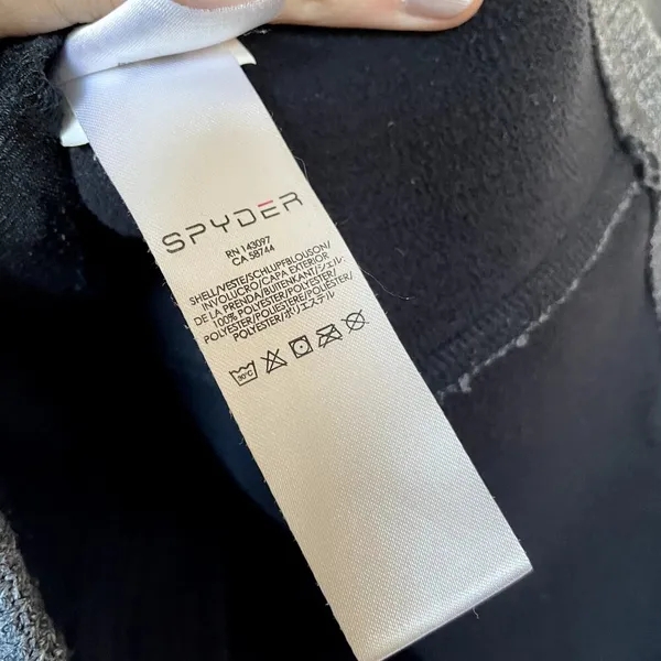 Spyder core‎ sweater gray insulated zip up jacket pockets women's size medium - Image 8