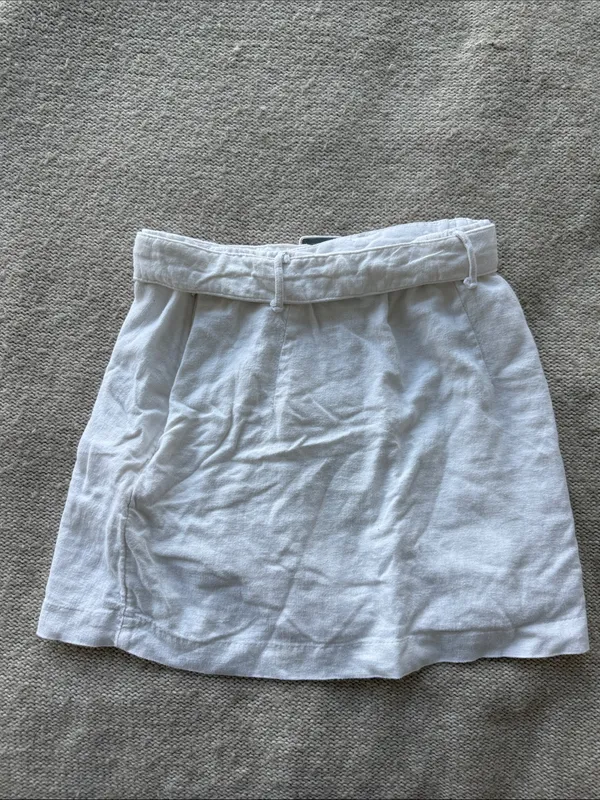 Abercrombie Linen blend mini skort with belt - Image 5