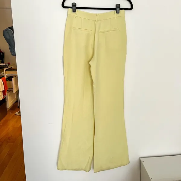 ZARA Lemon Yellow Trouser Pants - Image 4