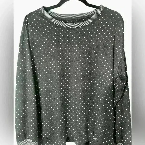 Lauren Ralph Lauren Black‎ Long Sleeved Sweater White Polka Dots Large Classic - Image 3