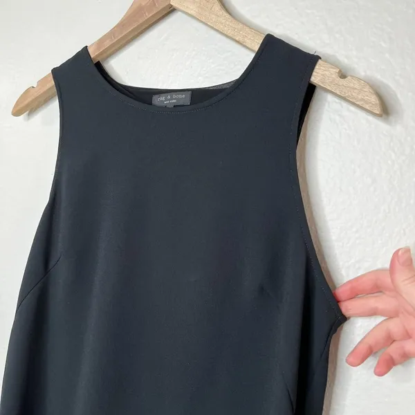 Rag & Bone Black Sleeveless blouse Layered Asymmetrical Hem Top M - Image 5