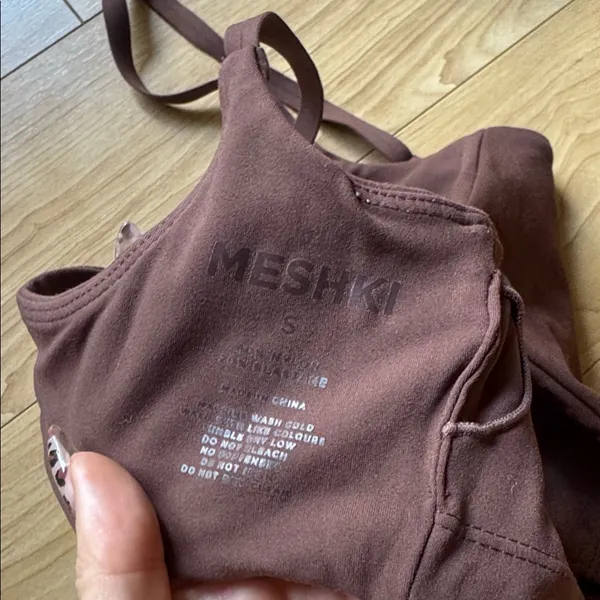 Meshki Brown Sports Bra - Image 3