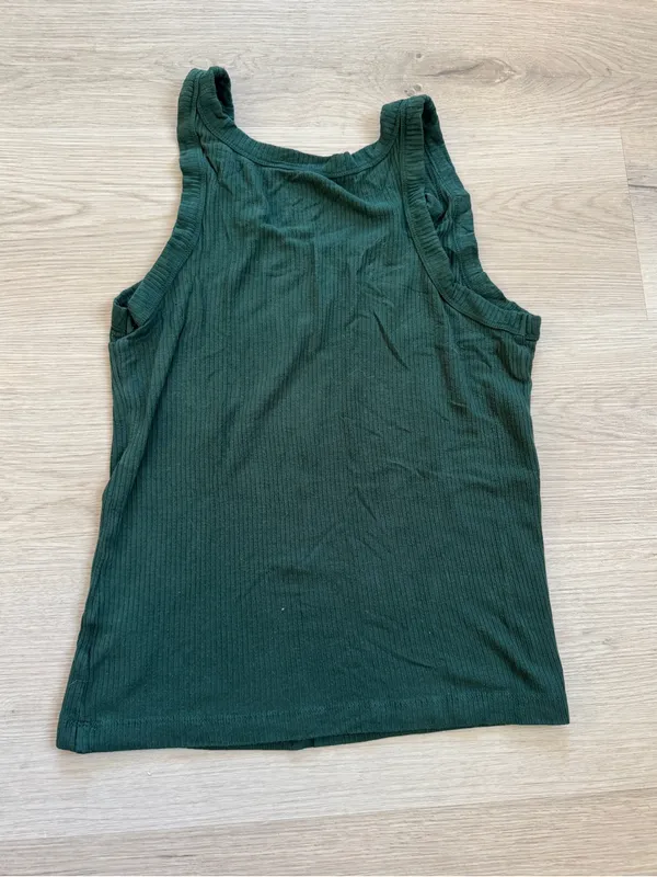 American Eagle Outfitters Forest Green Ribbed Tank - Image 3