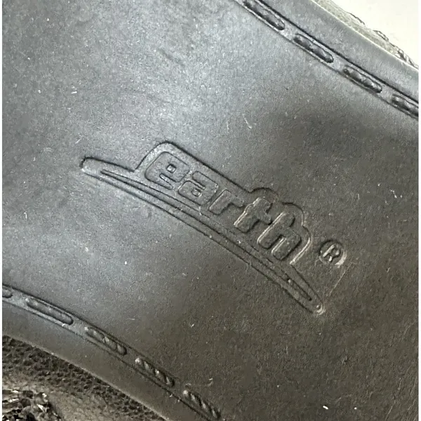 Earth Missoula Black Leather Lace Up‎ Ankle Boots Size 9 B Side Zip Stacked Heel - Image 15