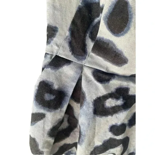 Vince Camuto Blue Leopard Cotton Dress‎ Size 10 - Image 3