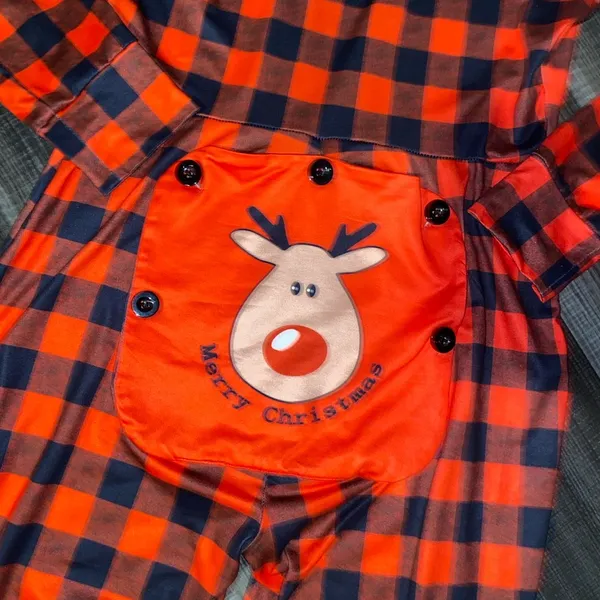 Red and Black Checkered Christmas Pajamas - Image 2