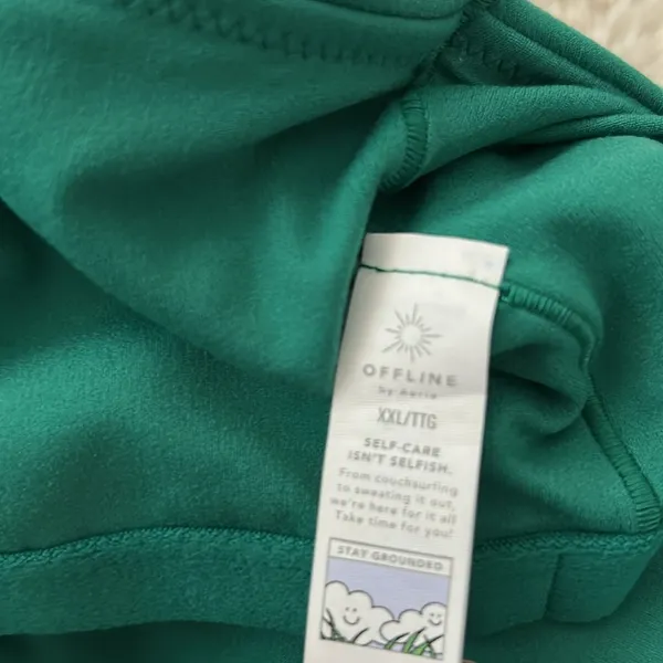 Offline by Aerie Real Me Low Key 5" Green Romper XXL - Image 5