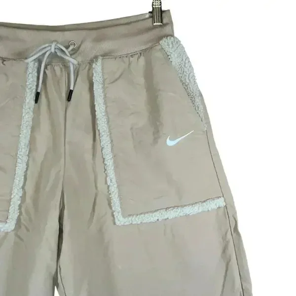 Nike Women’s Essential Woven Loose High Rise Curve Pants Shearling Pockets‎ Med - Image 4