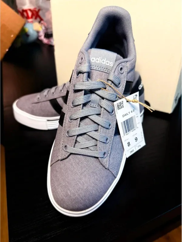 Adidas Daily 4.0 Gray Black Stripe Skate Sneakers Men’s 8 / Women’s 9 NWT - Image 2