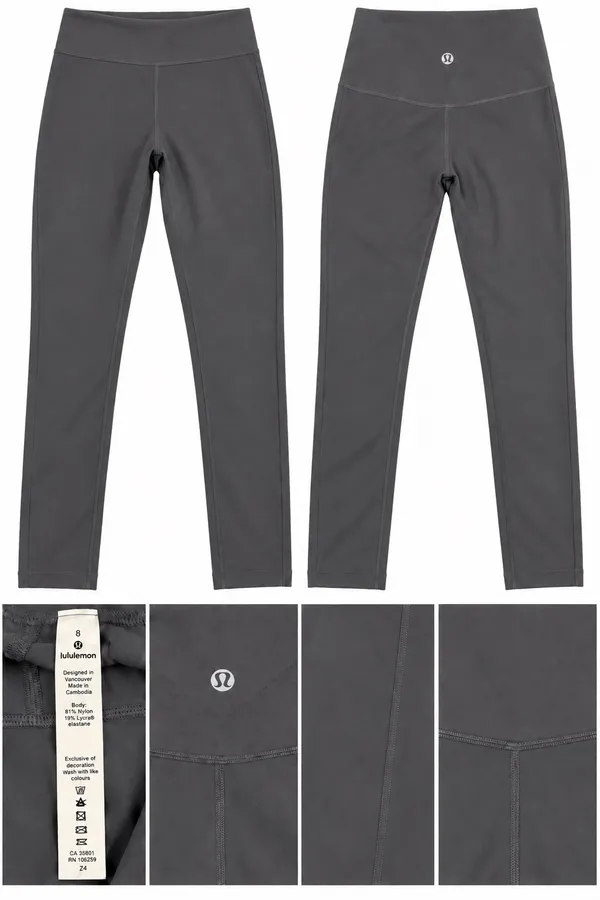 Lululemon Align High Rise Crop Leggings Black Size 8 - Image 2