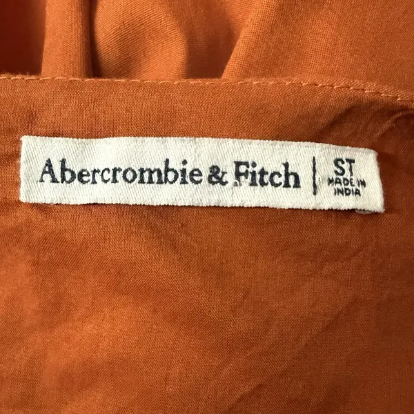 Abercrombie‎ & Fitch S Tall Sweetheart Neck Babydoll Mini Dress Poplin Pockets - Image 5