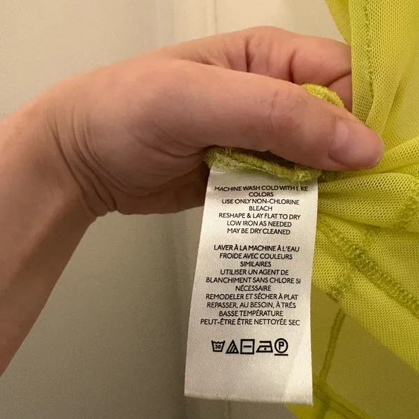 NWT Zara Sheer Mesh Neon Yellow Crop Top - Image 9