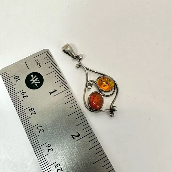 Sterling silver Baltic amber pendant Silver - Image 4