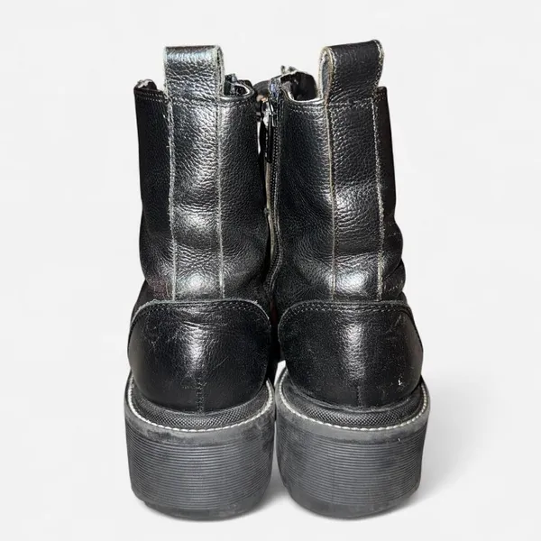 River Island Women's Black Laced and Zipper Combat Boots - Image 4