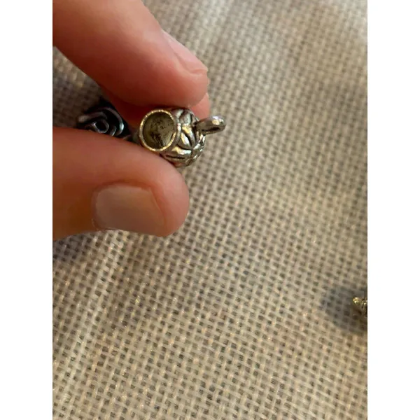 A496 charm bracket silver plated 5 pcs Gray - Image 9