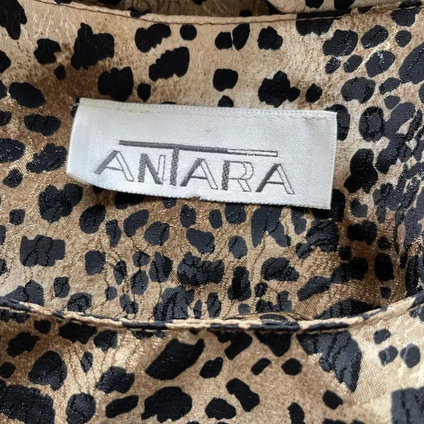 Vintage Leopard Print Blouse Animal Pattern Top Chic Street Style M/L - Image 4