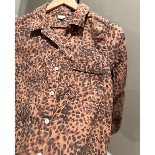 Aerie Leopard Print Button Up Shirt - Image 4