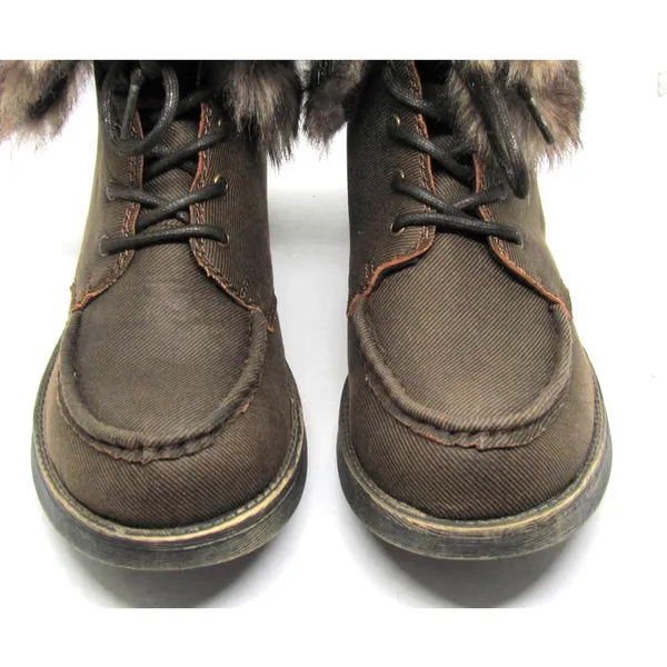 ROCKET DOG Faux Fur Trim Combat Moto Ankle Boots - Image 4