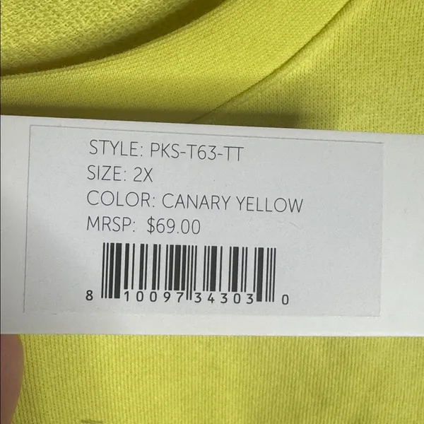 NWT PSK Collective Canary Yellow Sweatshirt & Joggers Set Size 2X | Athleisure - Image 6