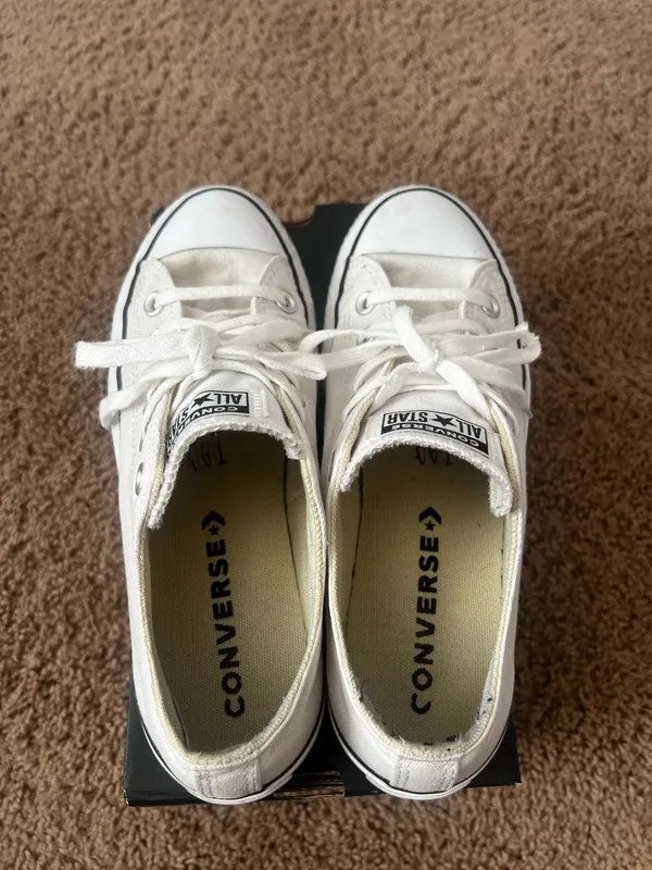 White Platform Converse Low-Top - Image 3