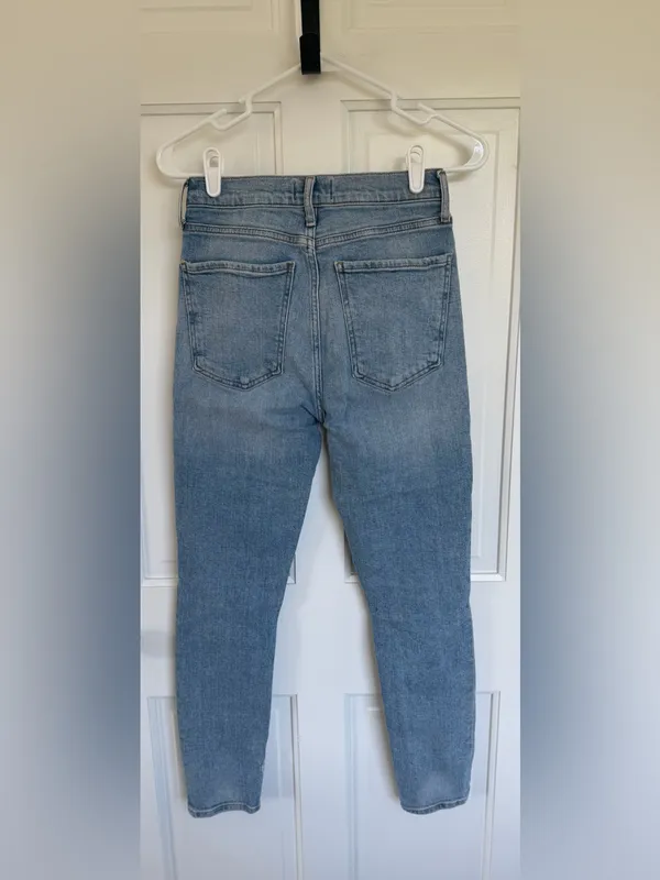 AGOLDE Jamie High‎ Rise Classic Light Wash Jeans Size 25 Button Fly - Image 8