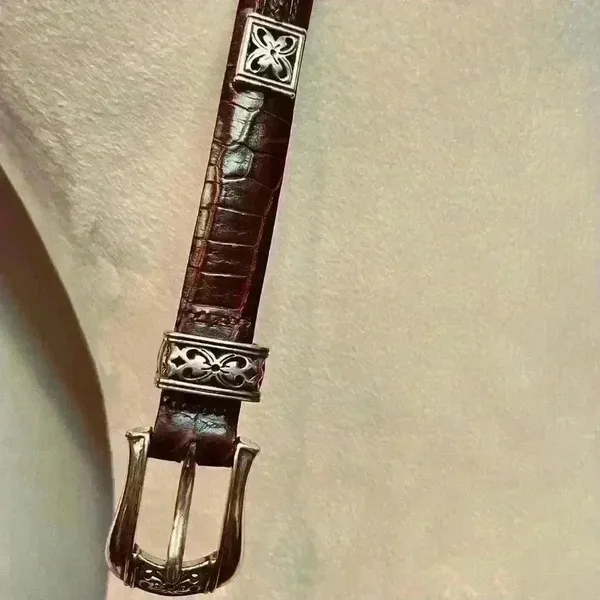 Ladies Decorative Belt Brown - Image 3