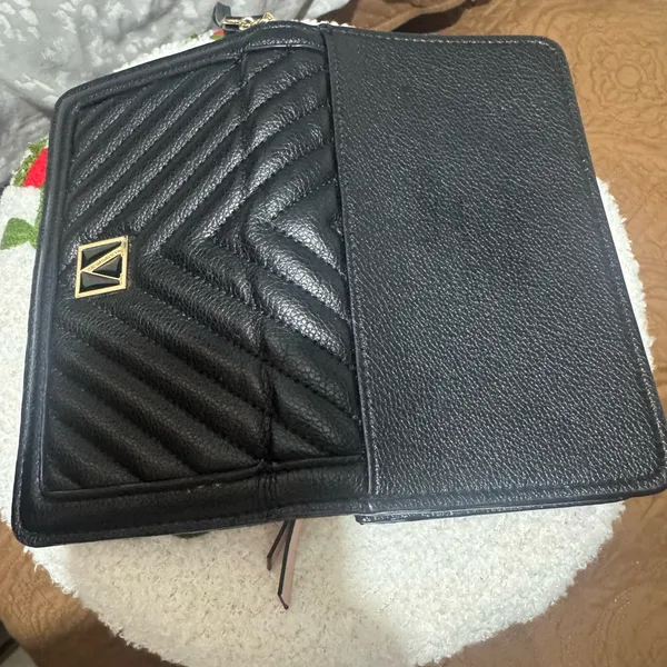 PINK Victoria's Secret Black Quilted Clutch - Image 4