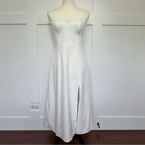French Connection White Corset Dress - Image 4