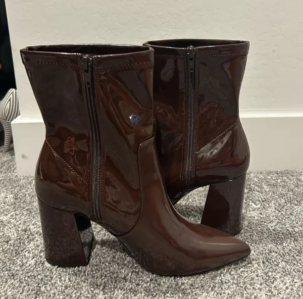 Brown Leather Boots Size 9 - Image 3