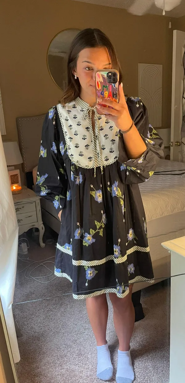 Dress Navy And Floral - Image 4