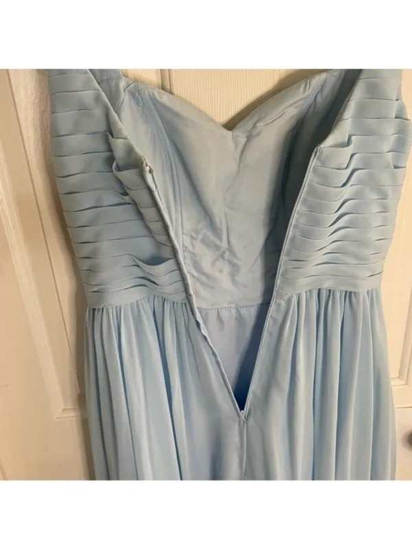 Azazie light Blue pastel full length Formal Dress - no size listed romantic - Image 8