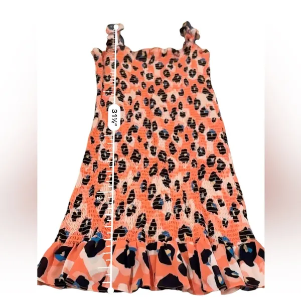 RTR Waverly‎ Grey Sally Cheetah Leopard Print Orange Multicolor Mini Dress Sz M - Image 11