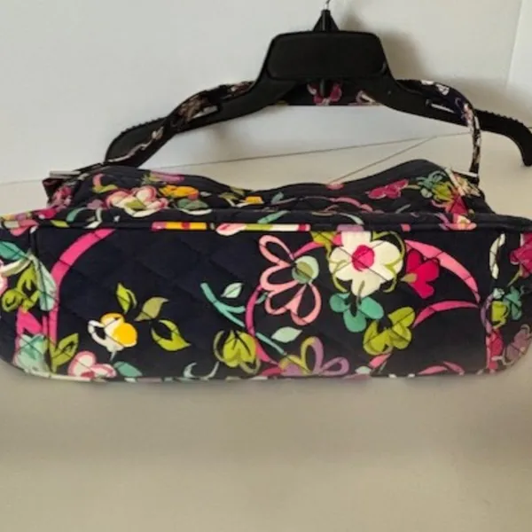 Vera Bradley Purse Shoulder Bag Retired Java Blue Cottagecore Floral Boho Whimsy - Image 7