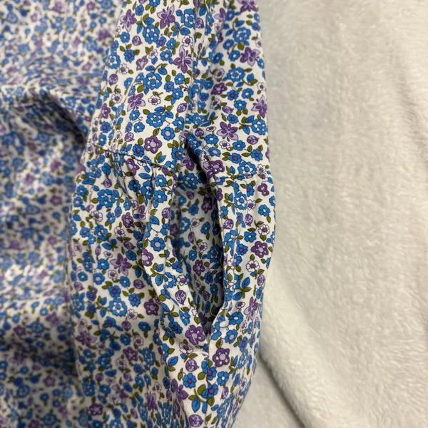 Lanz of‎ Salzburg XL Blue Floral 100% Cotton Nightgown Dress Prairie Cottagecore - Image 6