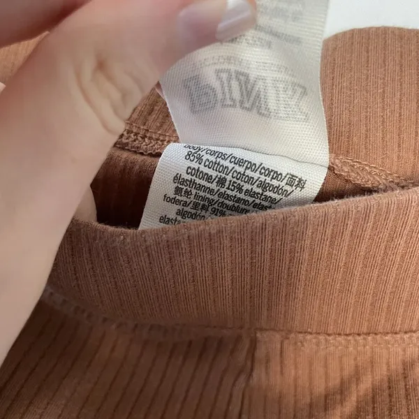 PINK Victoria's Secret brown bootcut pants comfortable stretch‎ casual cotton M - Image 3