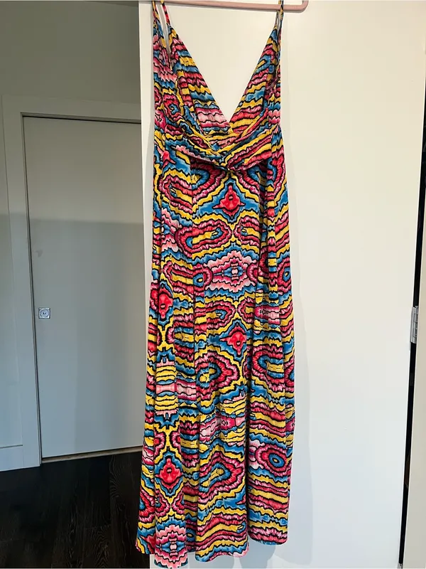Women's Multicolor Patterned Slip Dress Pink - Image 2