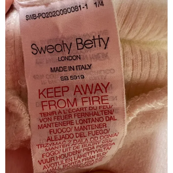 Sweaty Betty Funnel Neck Harmonise Luxe Sweatshirt‎ Cream Women’s Size Medium - Image 10