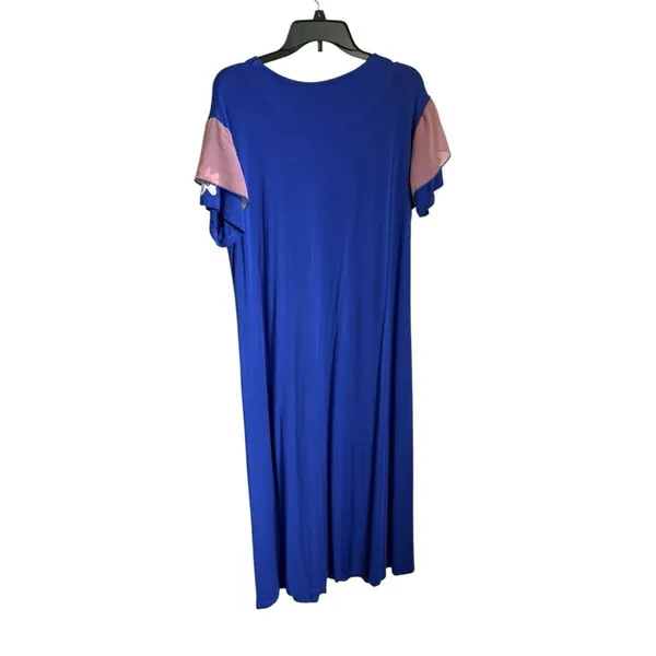 Floral Blue Maxi Dress Size 2X - Image 2