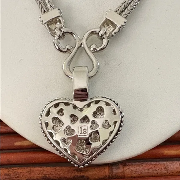 Lia Sophia Silver-Tone Filigree Heart Pendant Necklace 17”-20-25” - Image 3