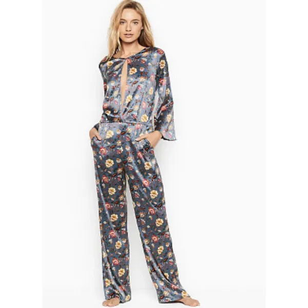 Victoria's Secret Luxe Satin Keyhole Open-Back Jumpsuit - Image 4