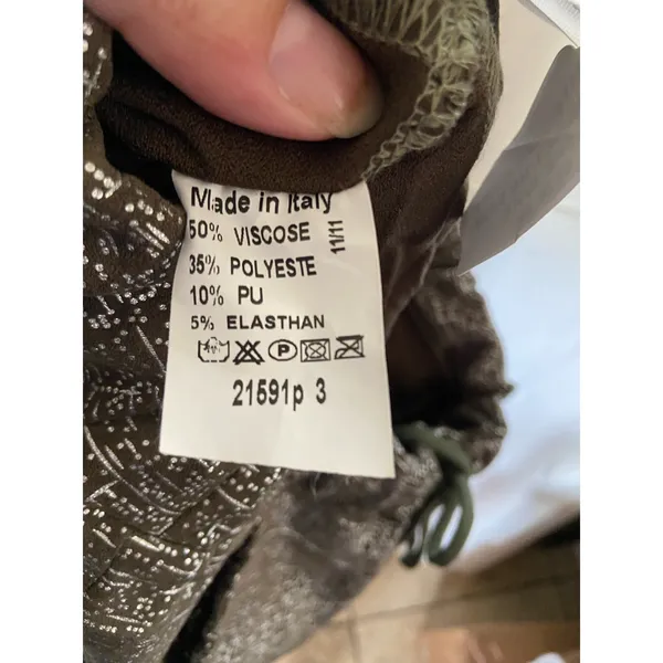 Free for Humanity‎ Womens Pants Sz OS Olive Green Silver Digital Sweatpants NEW - Image 8