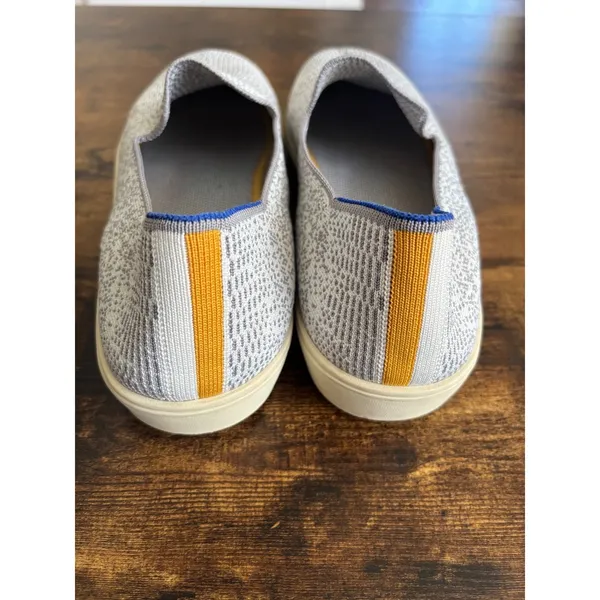 Rothy's The Sneaker 11.5 Grey White Salt and Pepper Slip On Knit Shoes - Image 2