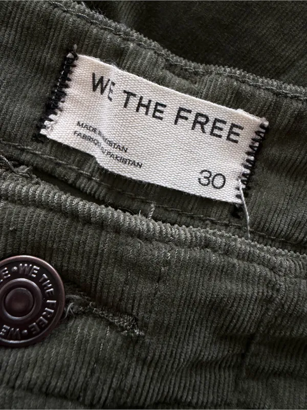 We The Free Libre Cord Wide-Leg Jeans Pants Size 30 - Image 9